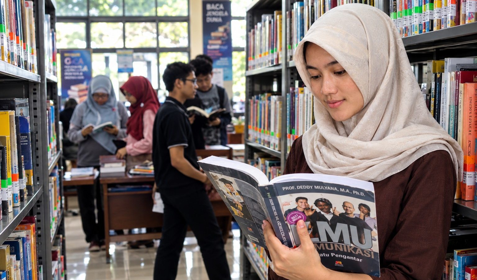 Aktivitas membaca warga di perpustakaan. Survei TKM 2026 di Kotawaringin Barat berlangsung hingga 31 Oktober untuk memotret kebiasaan membaca masyarakat usia 15 tahun ke atas.