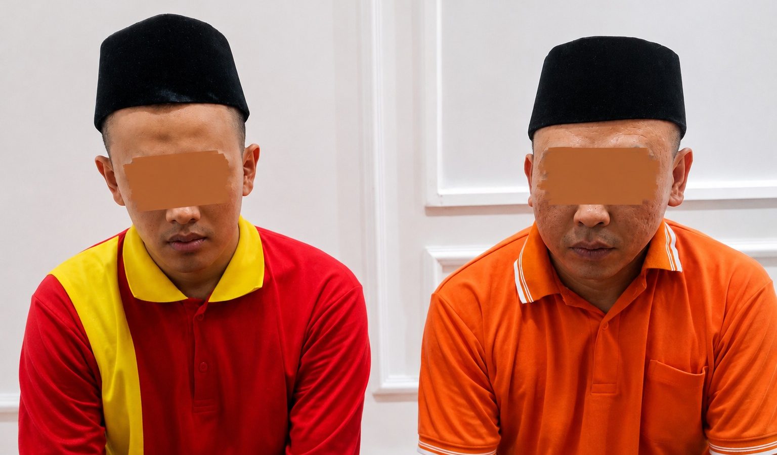 Dua terdakwa perkara narkotika usai menjalani persidangan di Pengadilan Negeri Nanga Bulik, Kabupaten Lamandau.