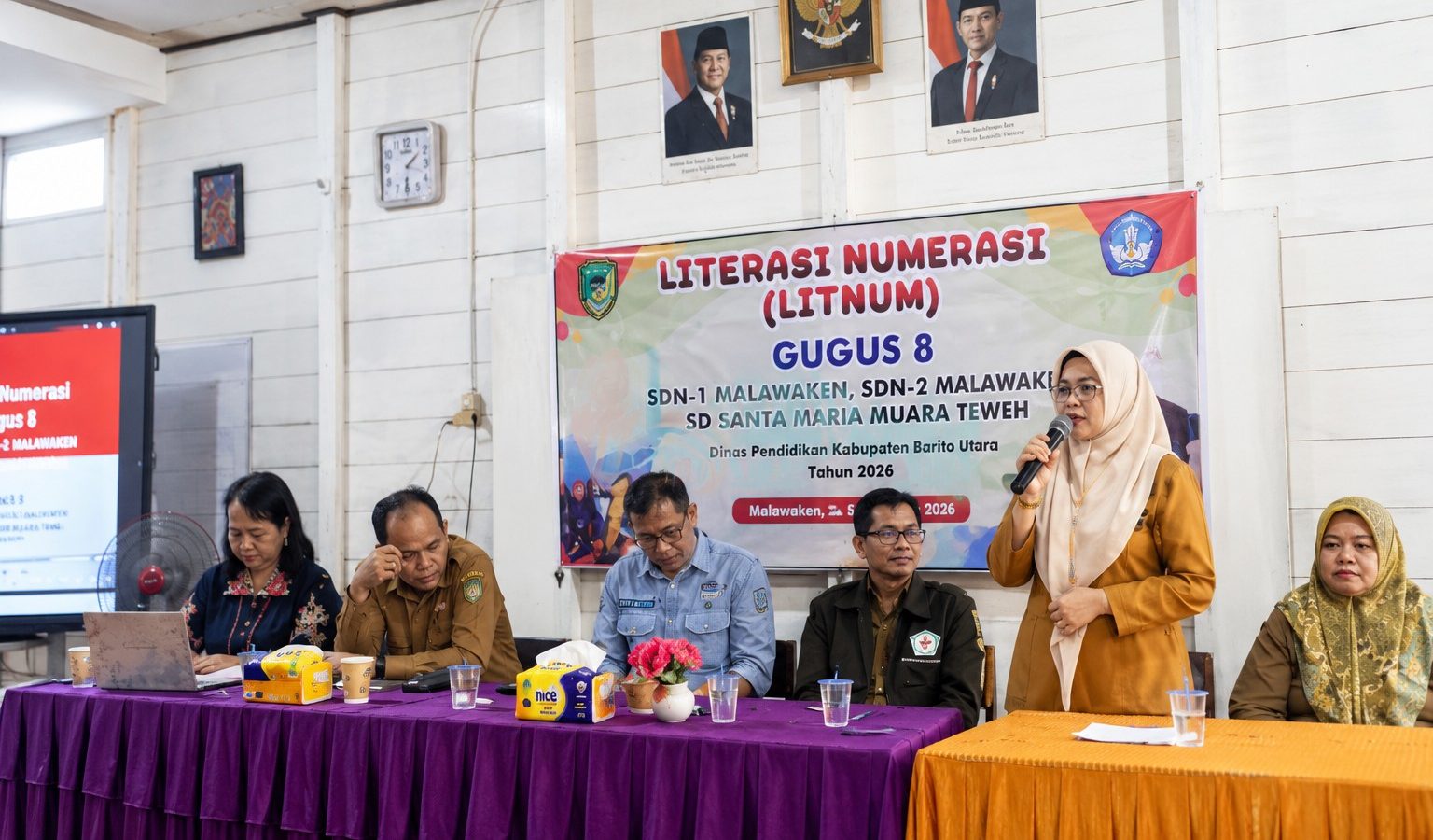 Kegiatan Literasi Numerasi Gugus 8 di SD Negeri 2 Malawaken, Barito Utara, melibatkan tiga sekolah.
