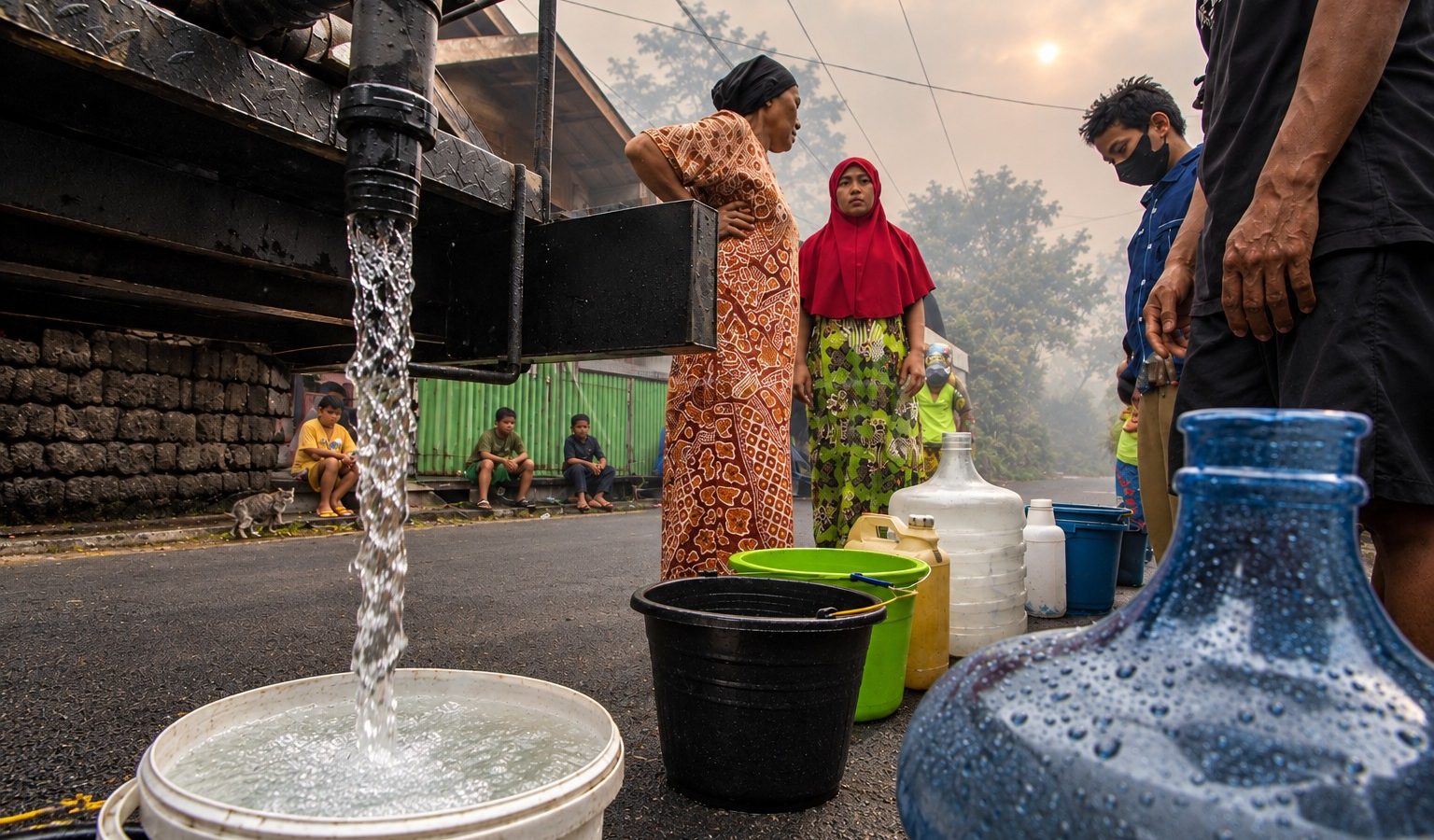Layanan darurat berupa mobil tangki dan injeksi pasokan ke jaringan menjadi salah satu pilihan yang digunakan untuk menjangkau pelanggan.
