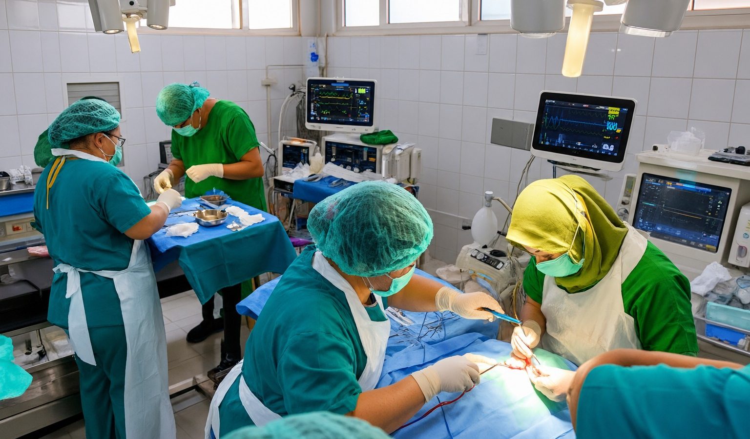 Proses bakti sosial operasi bibir sumbing dan langit-langit di RSUD dr. Doris Sylvanus Palangka Raya.