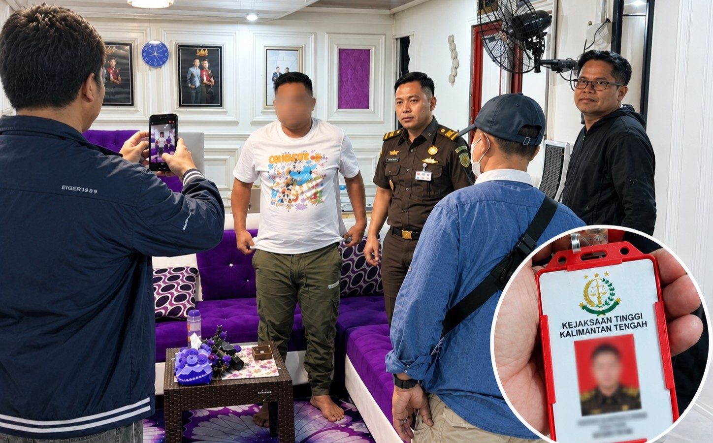 Tim gabungan mengamankan pria yang diduga mengaku sebagai jaksa di Palangka Raya.
