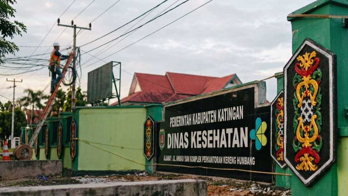 Kantor dinas kesehatan kabupaten katingan di Komplek Perkantoran Pemkab Katingan.