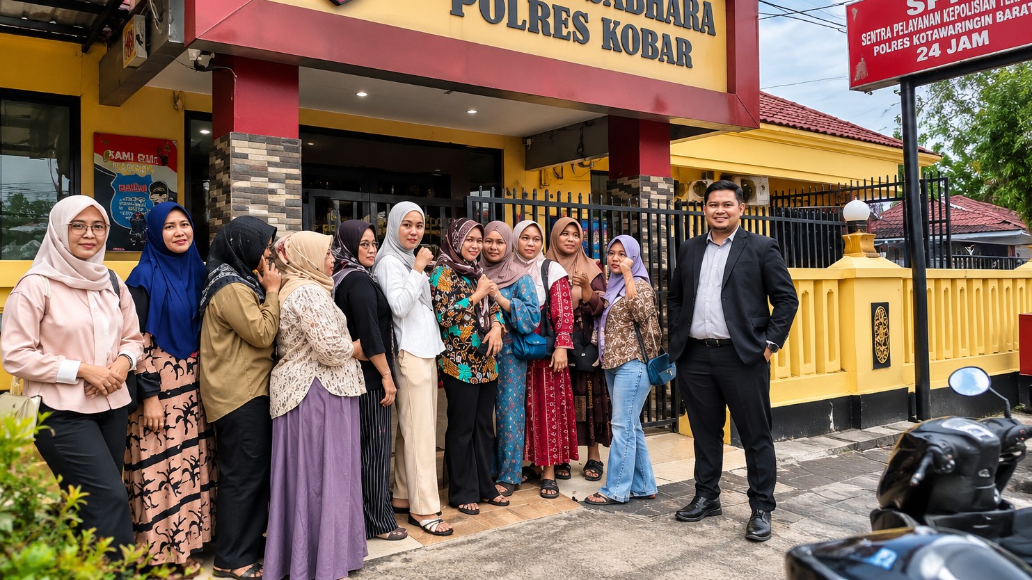 Peserta arisan mendatangi SPKT Polres Kotawaringin Barat untuk melaporkan dugaan kecurangan pengelolaan arisan.