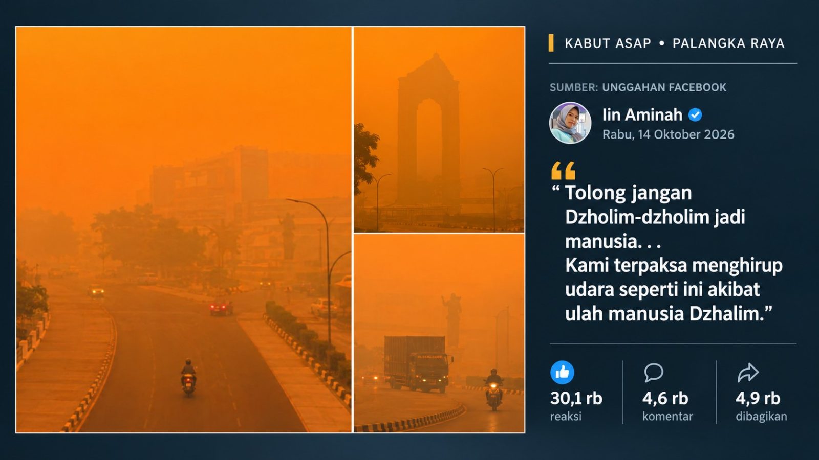 Palangka Raya Lenyap Ditelan Asap, Kemarahan Publik Meluap